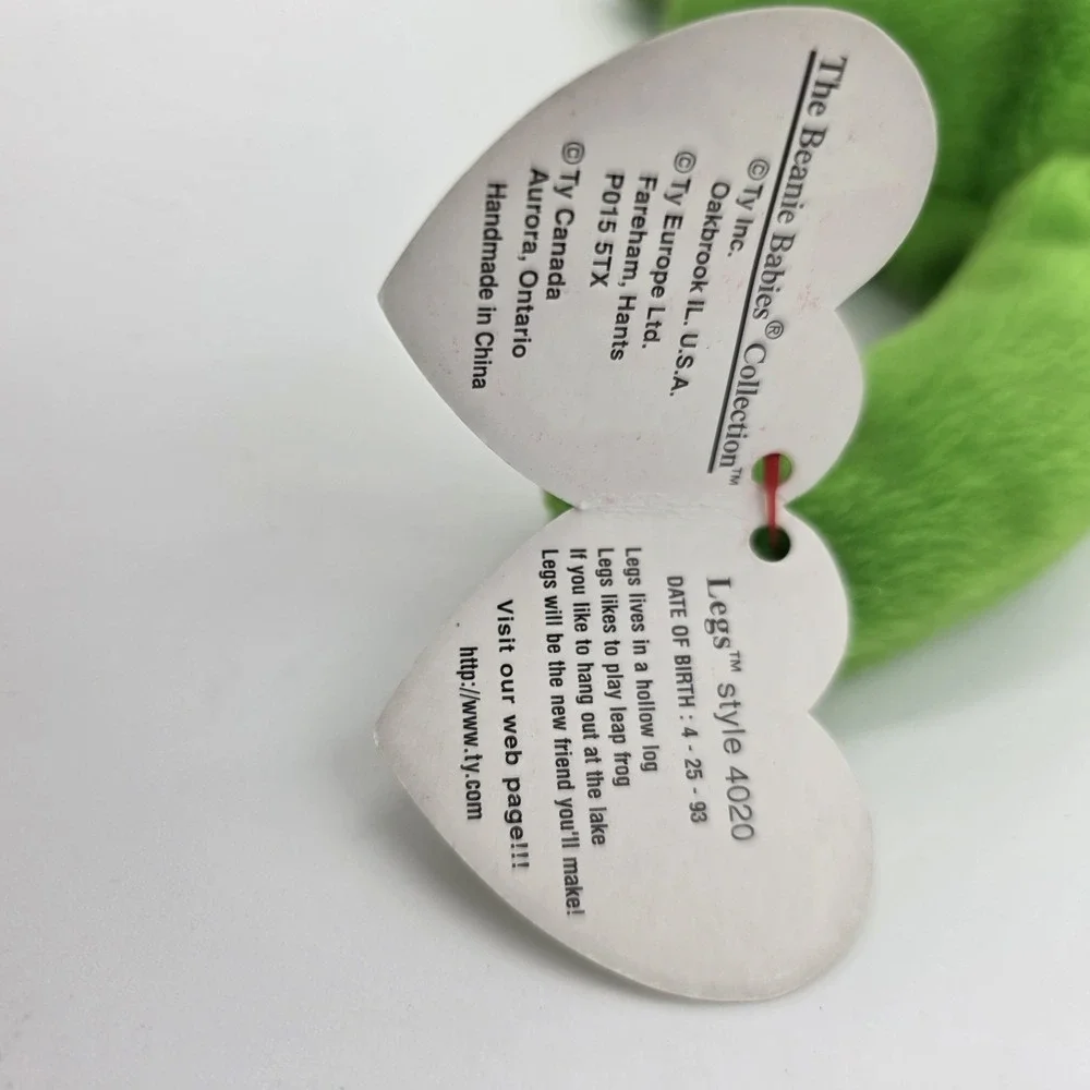 TY Beanie Baby Rare: Legs the Frog (1993): 1‎ of the original 9 Collectable
